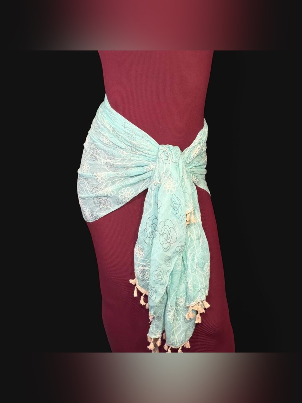 Fairy Blue Floral Scarf Belt by Simply Noelle!